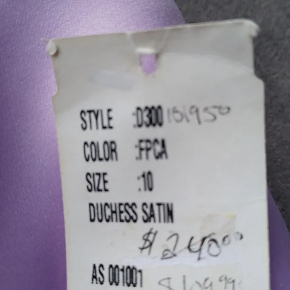 Alfred Sung Style D300 "Orchid" Satin Bridesmaid/Cocktail Dress NEW-Sz. 10 - Picture 5 of 11